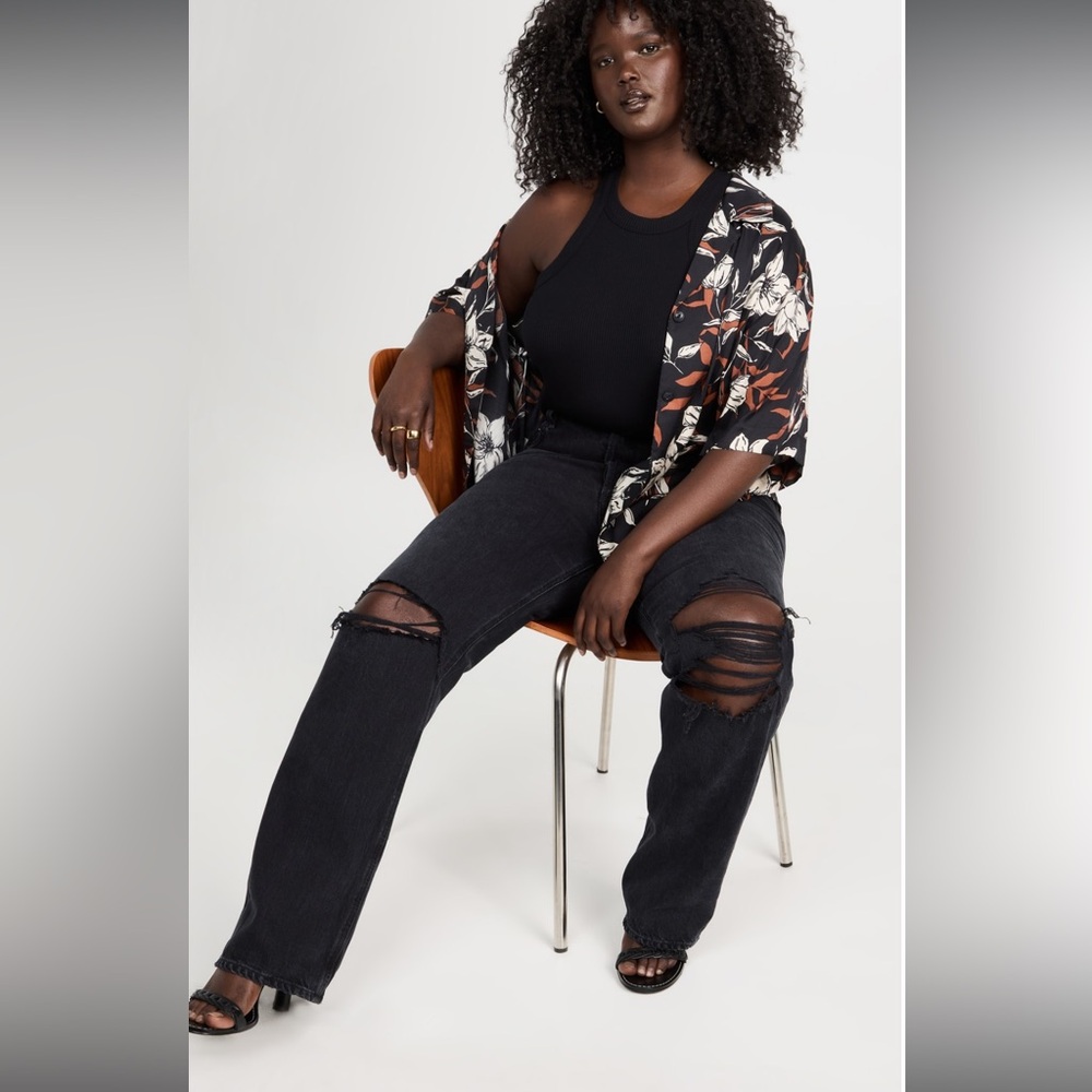 Agolde Ripped Lana mid rise jeans